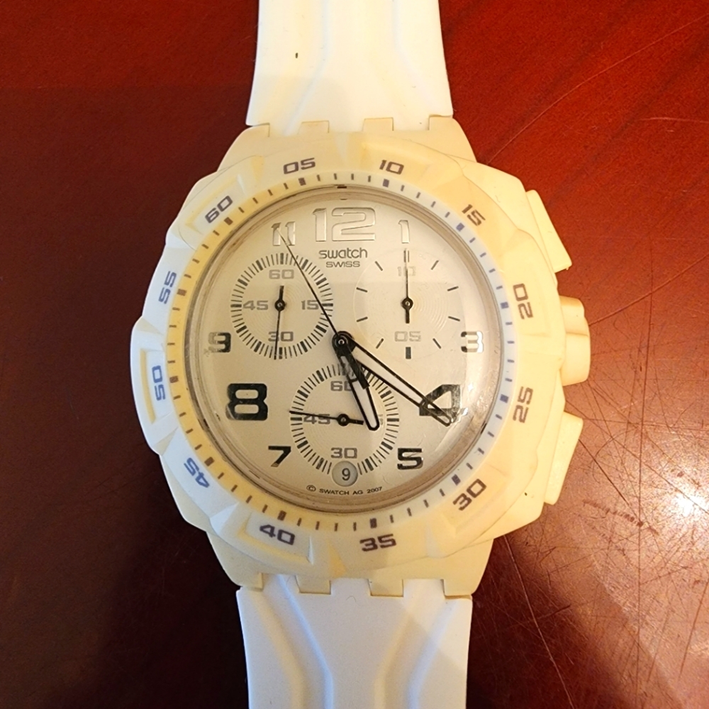 Swatch Mr. Pure chrono watch